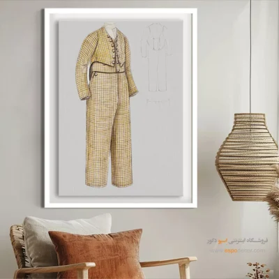 تابلو استایل خاص رنگی برای دکوراسیون - کت مردانه – تابلو فشن - اسپو دکور