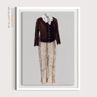 تابلو مانکن زن برای هدیه خاص - کت و شلوار پسرانه پیروتی – تابلو فشن - اسپو دکور