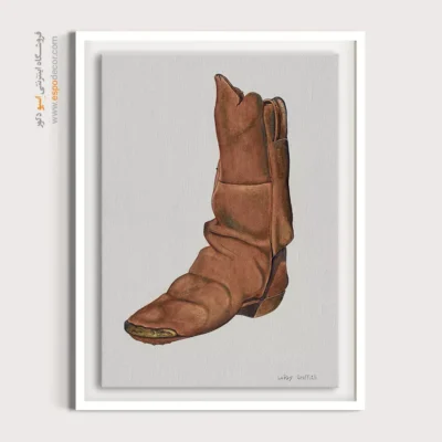 تابلو لباس برای اتاق خواب مدرن - ساق پا برنزی – تابلو فشن - اسپو دکور