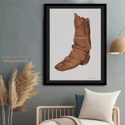 تابلو لباس برای اتاق خواب مدرن - ساق پا برنزی – تابلو فشن - اسپو دکور