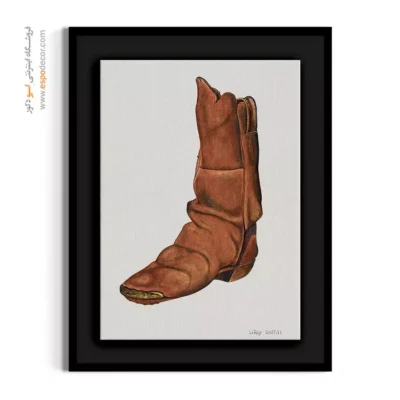 تابلو لباس برای اتاق خواب مدرن - ساق پا برنزی – تابلو فشن - اسپو دکور