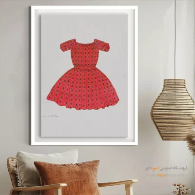 تابلو مدرن خاص برای فضاهای شیک - لباس شام امانوئل – تابلو فشن - اسپو دکور