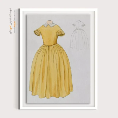 تابلو فشن دخترانه مدرن برای هدیه خاص - پیراهن یقه دار – تابلو فشن - اسپو دکور