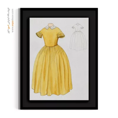 تابلو فشن دخترانه مدرن برای هدیه خاص - پیراهن یقه دار – تابلو فشن - اسپو دکور