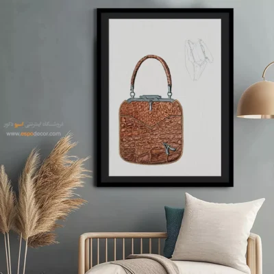 تابلو لباس برای اتاق نوجوان - کیف دستی – تابلو فشن - اسپو دکور