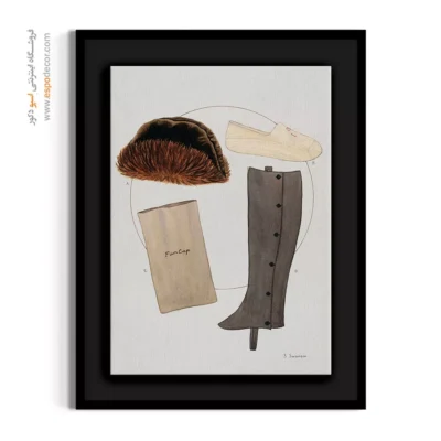 تابلو مانکن زن لاکچری برای اتاق نوجوان - لوازم جانبی لباس – تابلو فشن - اسپو دکور