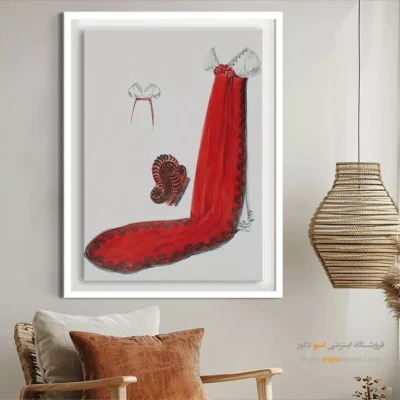 تابلو هنری فشن رنگی برای اتاق خواب مدرن - شنل دادگاه – تابلو فشن - اسپو دکور