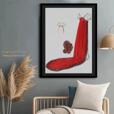 تابلو هنری فشن رنگی برای اتاق خواب مدرن - شنل دادگاه – تابلو فشن - اسپو دکور