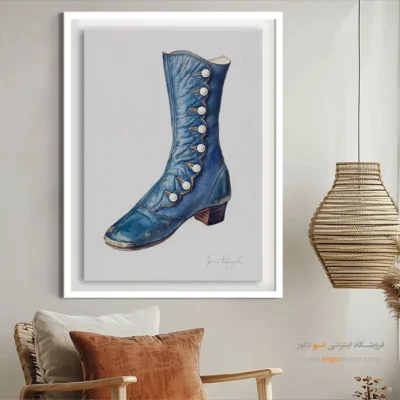 تابلو لباس لاکچری برای دکوراسیون - بوت زنانه ملیتا – تابلو فشن - اسپو دکور