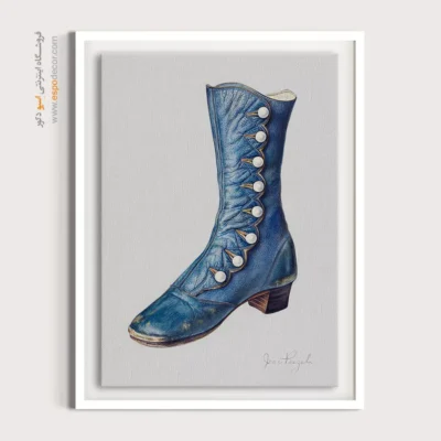 تابلو لباس لاکچری برای دکوراسیون - بوت زنانه ملیتا – تابلو فشن - اسپو دکور