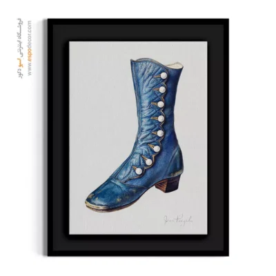 تابلو لباس لاکچری برای دکوراسیون - بوت زنانه ملیتا – تابلو فشن - اسپو دکور