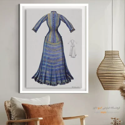 تابلو مانکن زن کلاسیک برای علاقه‌مندان به مد - لباس قدیمی – تابلو فشن - اسپو دکور