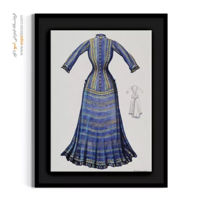 تابلو مانکن زن کلاسیک برای علاقه‌مندان به مد - لباس قدیمی – تابلو فشن - اسپو دکور