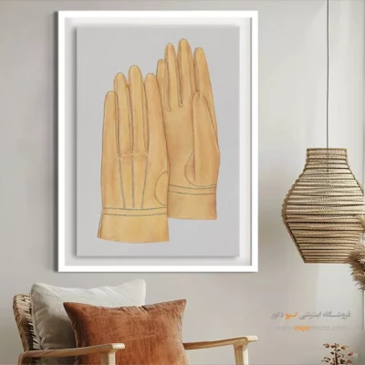 خرید تابلو لباس برای اتاق نوجوان - دستکش مردانه ملیتا – تابلو فشن - اسپو دکور
