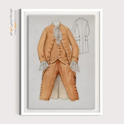 تابلو استایل خاص مدرن برای سالن زیبایی - لباس مردانه اثر ماری میچل – تابلو فشن - اسپو دکور