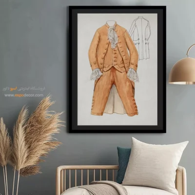 تابلو استایل خاص مدرن برای سالن زیبایی - لباس مردانه اثر ماری میچل – تابلو فشن - اسپو دکور