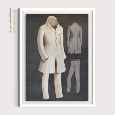 تابلو لاکچری برای فضاهای شیک - بالاپوش مردانه – تابلو فشن - اسپو دکور