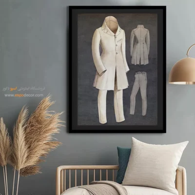 تابلو لاکچری برای فضاهای شیک - بالاپوش مردانه – تابلو فشن - اسپو دکور