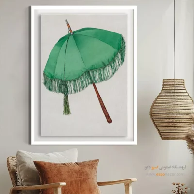 تابلو بوتیک لباس کلاسیک برای فضاهای شیک - چتر ویکتوریایی – تابلو فشن - اسپو دکور