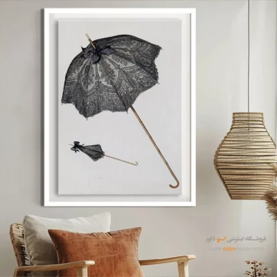 تابلو استایل خیابانی الهام‌گرفته از مد روز برای کادو تولد - چتر لیلیان کاسی – تابلو فشن - اسپو دکور