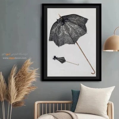 تابلو استایل خیابانی الهام‌گرفته از مد روز برای کادو تولد - چتر لیلیان کاسی – تابلو فشن - اسپو دکور