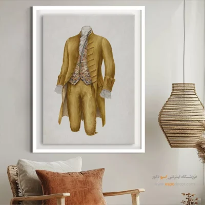 تابلو استایل برای سالن زیبایی - لباس مرد – تابلو فشن - اسپو دکور