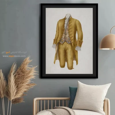 تابلو استایل برای سالن زیبایی - لباس مرد – تابلو فشن - اسپو دکور