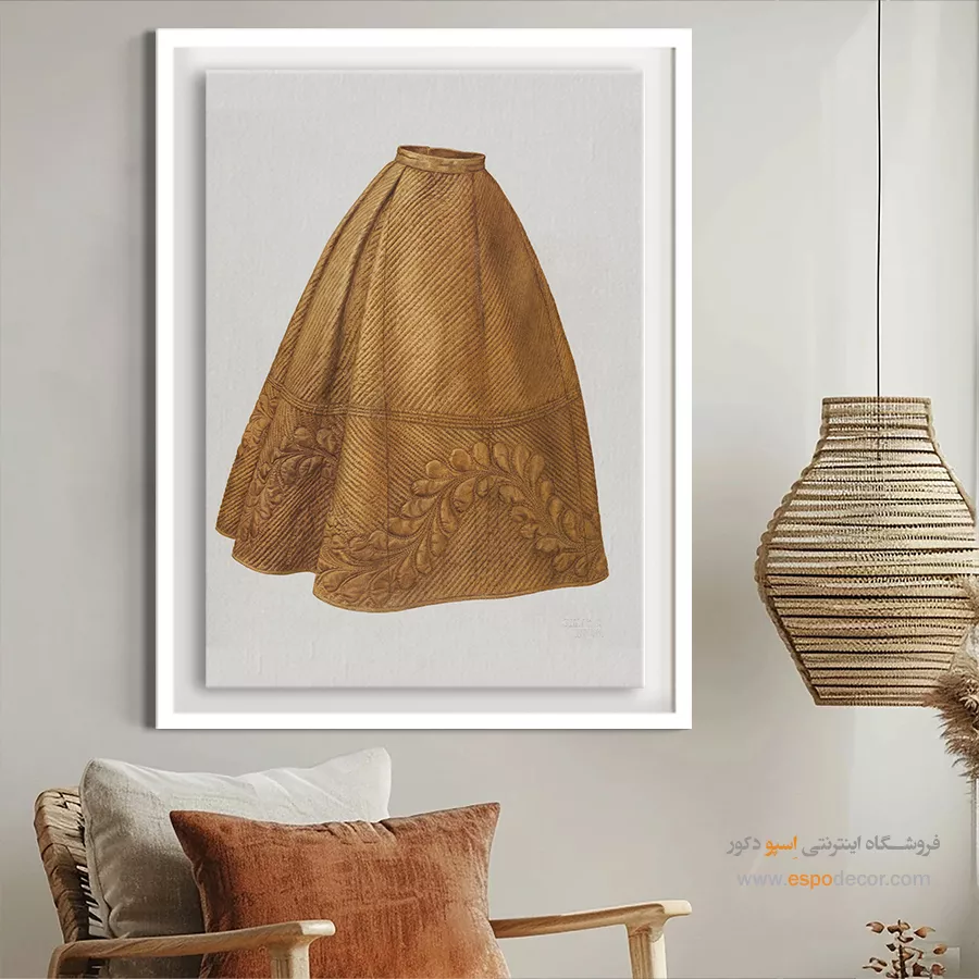 تابلو هنری فشن خاص برای بوتیک لباس - دامن ضخیم – تابلو فشن - اسپو دکور