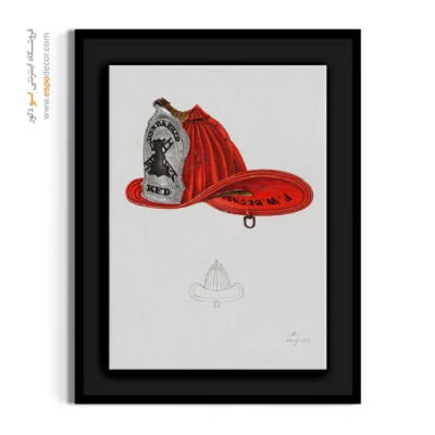 تابلو ژورنال مد زنانه برای سالن زیبایی - کلاه آتش نشانی ویلیام – تابلو فشن - اسپو دکور