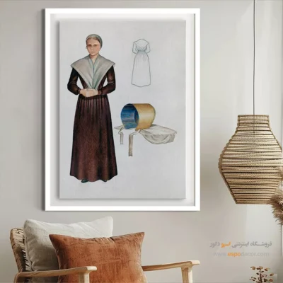 تابلو دخترانه فشن زنانه برای هدیه خاص - لباس شاکر – تابلو فشن - اسپو دکور