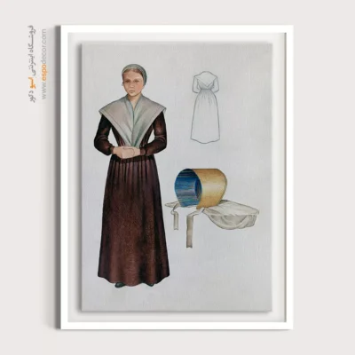 تابلو دخترانه فشن زنانه برای هدیه خاص - لباس شاکر – تابلو فشن - اسپو دکور