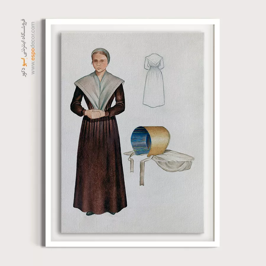 تابلو دخترانه فشن زنانه برای هدیه خاص - لباس شاکر – تابلو فشن - اسپو دکور