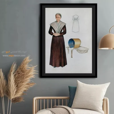 تابلو دخترانه فشن زنانه برای هدیه خاص - لباس شاکر – تابلو فشن - اسپو دکور