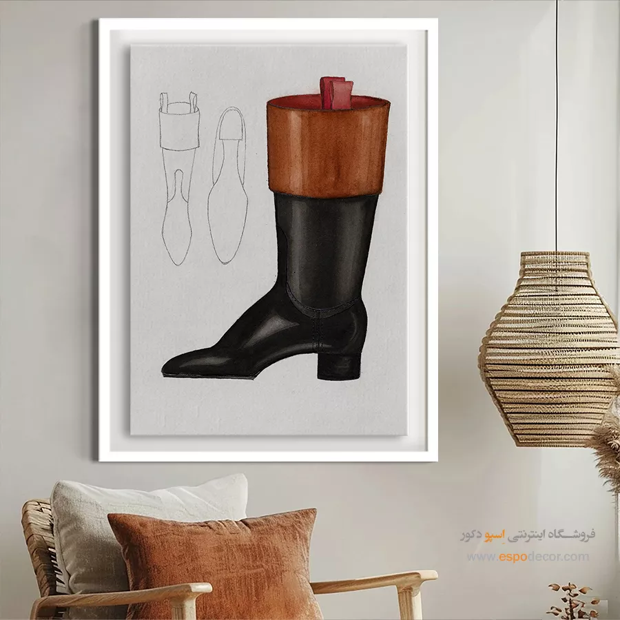 تابلو لباس برای طراحان لباس - چکمه سواری – تابلو فشن - اسپو دکور