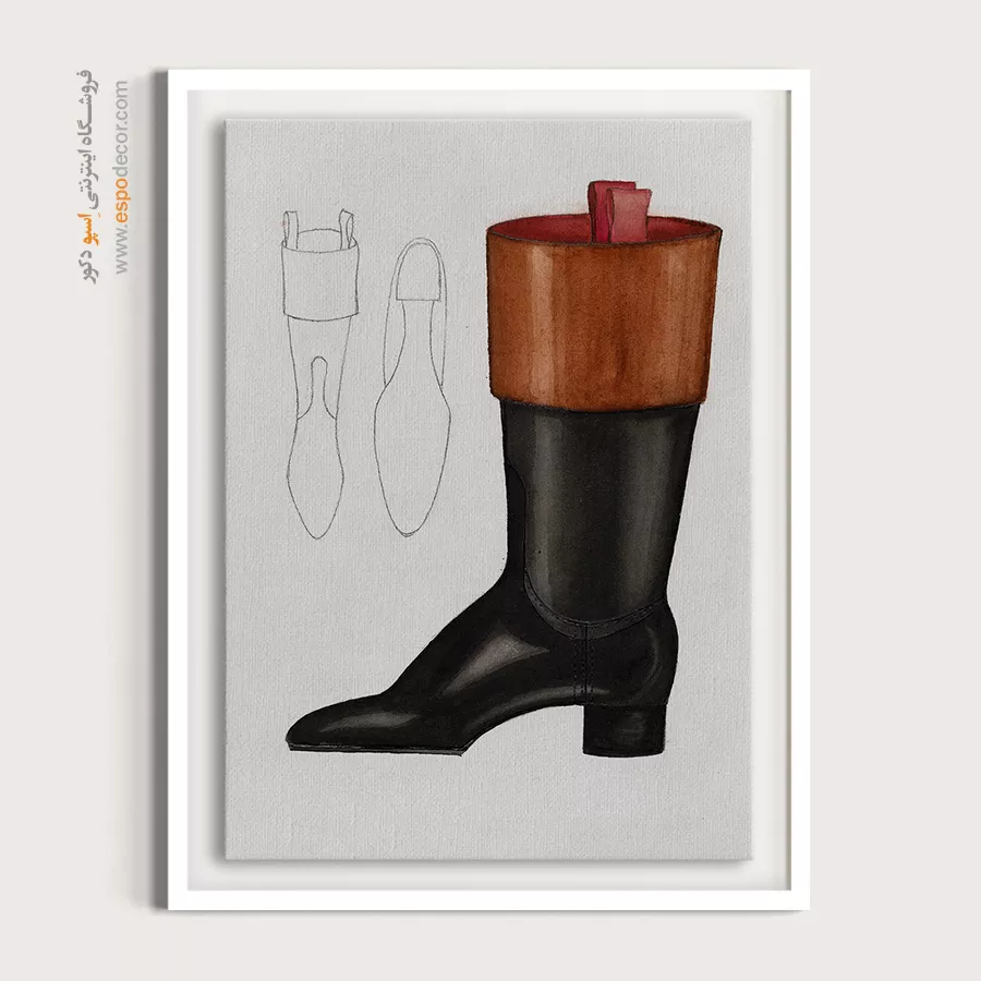 تابلو لباس برای طراحان لباس - چکمه سواری – تابلو فشن - اسپو دکور