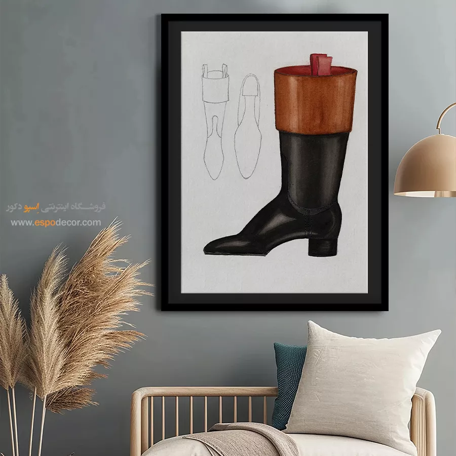 تابلو لباس برای طراحان لباس - چکمه سواری – تابلو فشن - اسپو دکور