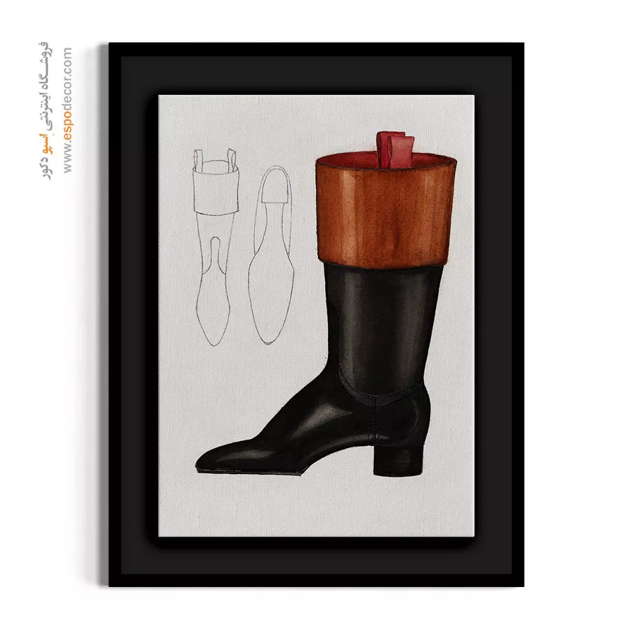 تابلو لباس برای طراحان لباس - چکمه سواری – تابلو فشن - اسپو دکور