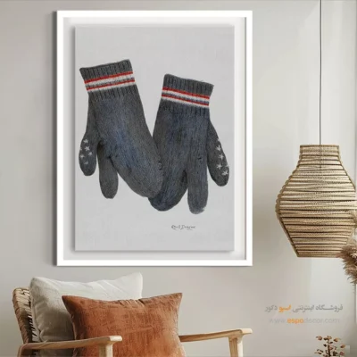 تابلو مزون لباس لاکچری برای کادو تولد - دستکش بافتنی – تابلو فشن - اسپو دکور