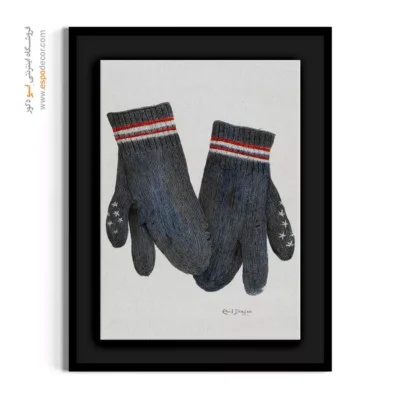 تابلو مزون لباس لاکچری برای کادو تولد - دستکش بافتنی – تابلو فشن - اسپو دکور