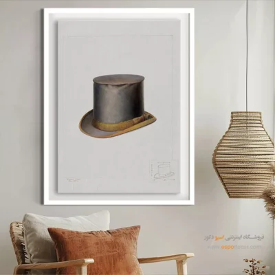 تابلو هنری فشن رنگی برای دکوراسیون - کلاه های بیور – تابلو فشن - اسپو دکور