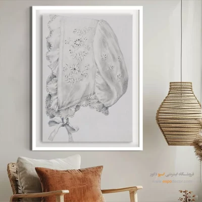 تابلو هنری فشن خلاقانه برای سالن زیبایی - کلاه شبانه – تابلو فشن - اسپو دکور