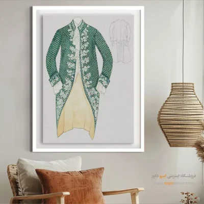 تابلو بوتیک لباس لاکچری برای کادو تولد - کت مردانه اثر نانسی – تابلو فشن - اسپو دکور