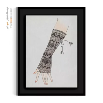 تابلو فشن دخترانه سیاه و سفید برای فضاهای شیک - مخمل تیره – تابلو فشن - اسپو دکور