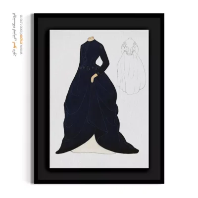 تابلو ژورنال مد کلاسیک برای دیوار پذیرایی - دستکش شاکر – تابلو فشن - اسپو دکور