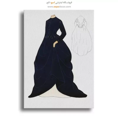 تابلو ژورنال مد کلاسیک برای دیوار پذیرایی
