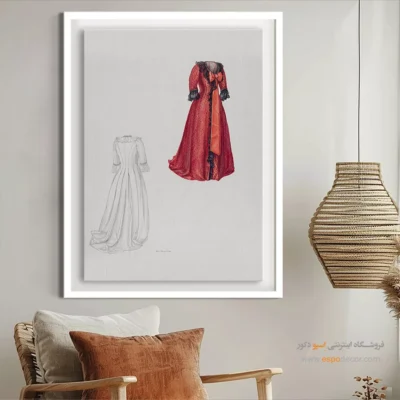 تابلو فشن دخترانه الهام‌گرفته از مد روز برای طراحی داخلی - لباس جسی بنگ – تابلو فشن - اسپو دکور