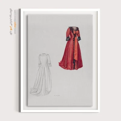 تابلو فشن دخترانه الهام‌گرفته از مد روز برای طراحی داخلی - لباس جسی بنگ – تابلو فشن - اسپو دکور