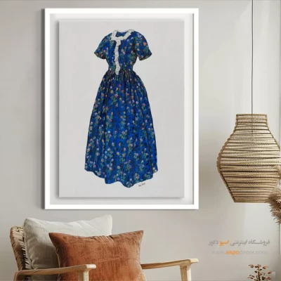 تابلو سالن زیبایی برای طراحان لباس - پیراهن زرد – تابلو فشن - اسپو دکور