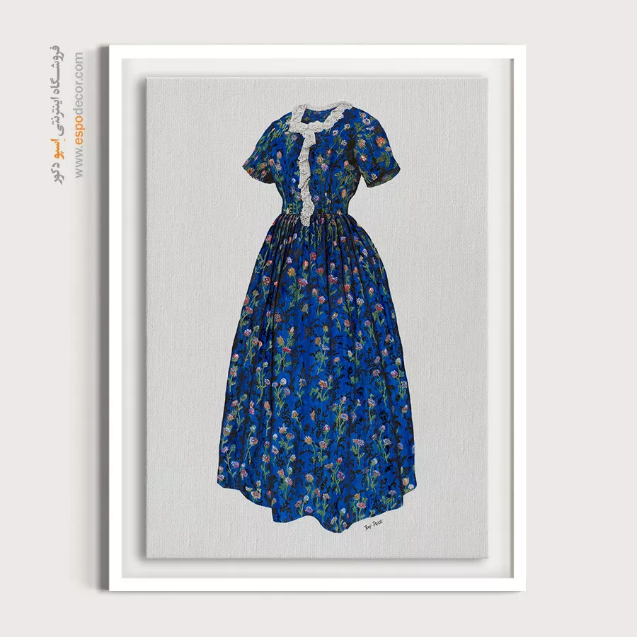 تابلو سالن زیبایی برای طراحان لباس - پیراهن زرد – تابلو فشن - اسپو دکور