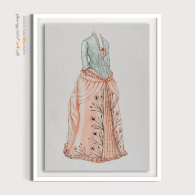 تابلو مانکن زن فانتزی برای فضاهای شیک - لباس پرنسس – تابلو فشن - اسپو دکور